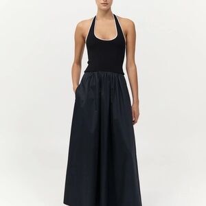 $574 St. Agni Halter Gathered Dress Sz. XS S